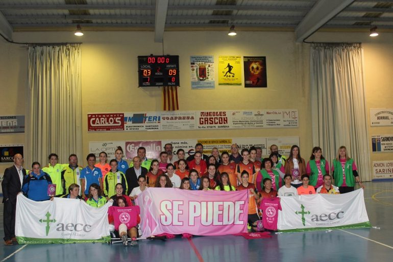 I Encuentro de Fútbol Sala Femenino contra el cáncer de mama en Sariñena