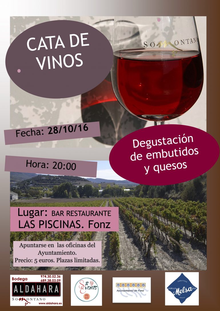 Cata de vinos de la D.O. Somontano, quesos y embutidos este viernes en el restaurante de las Piscinas de Fonz