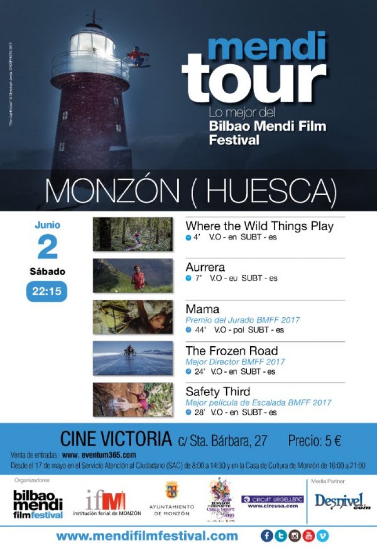 El mejor cine de montaña llega a Monzón el 2 de junio con el Mendi Tour de Bilbao Mendi Film Festival