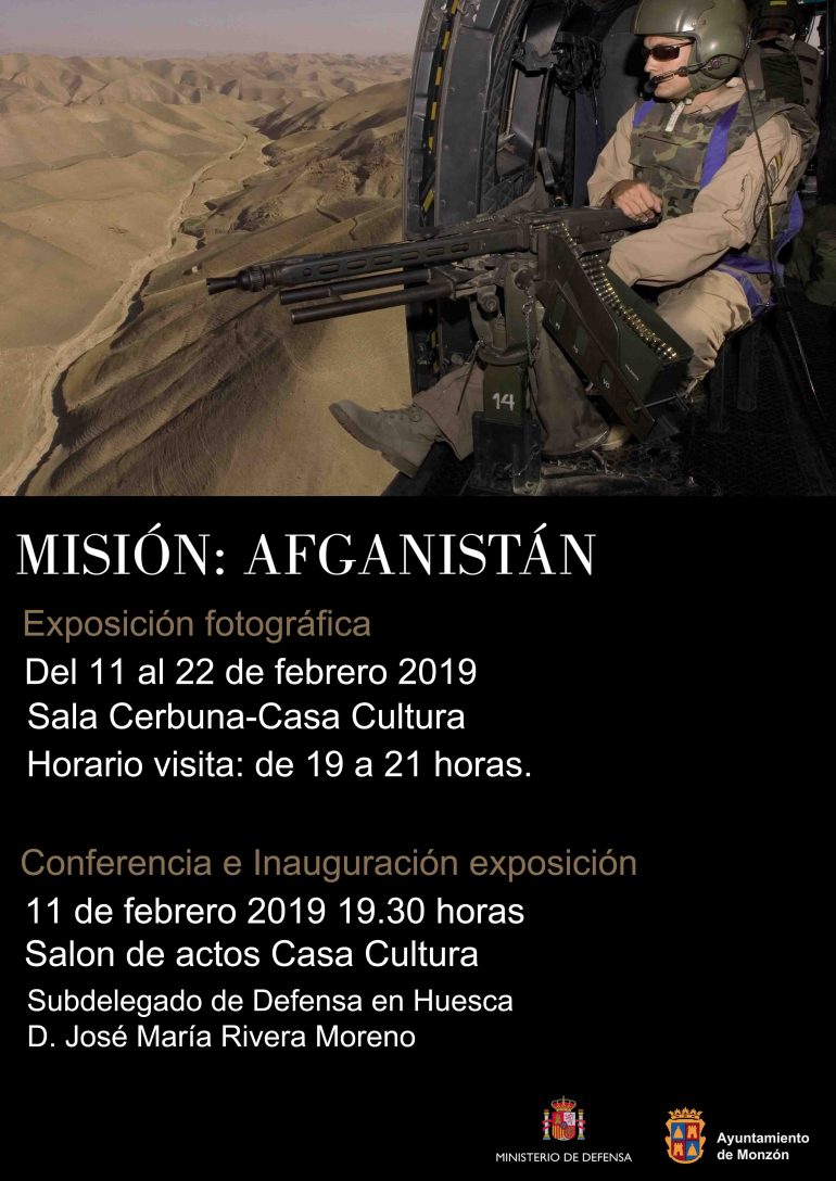 Exposición fotográfica “Misión: Afganistán» en la Casa de la Cultura de Monzón