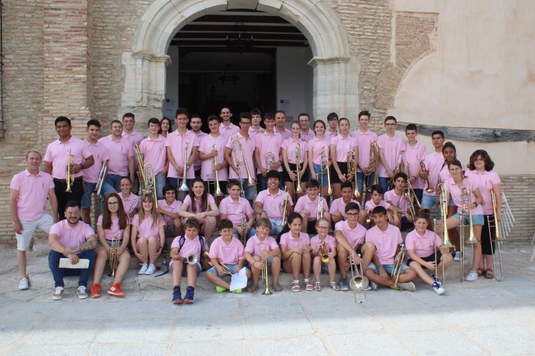 Emoción y lleno total en el concierto de clausura del IX Curso de Trompeta y Trombón que ha reunido durante una semana a estudiantes de toda España en Leciñena