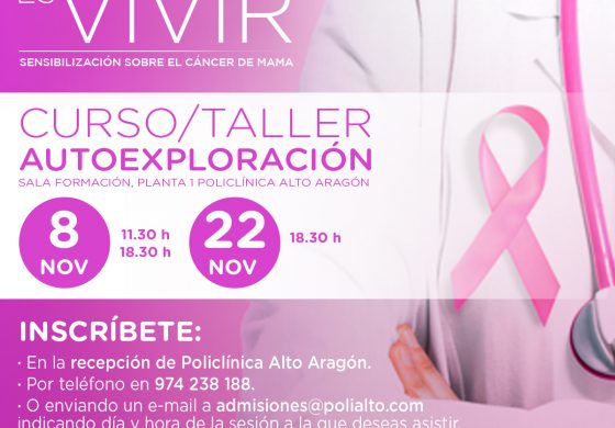 Taller de autoexploración mamaria en Policlínica Alto Aragón de Huesca