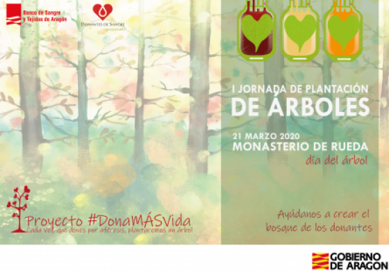 El Banco de Sangre y Tejidos de Aragón plantará un árbol por cada donación de aféresis