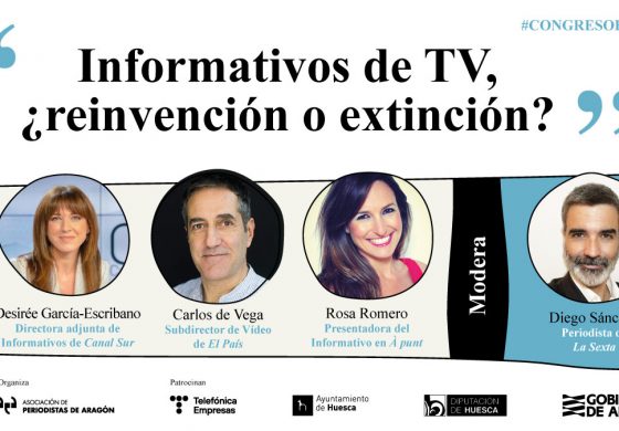 La reinvención de los informativos en televisión protagonizará una mesa redonda del Congreso de Periodismo de Huesca